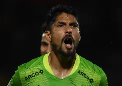 Martín Galván festeja un gol con Juárez FC