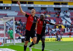 Furch y Quiñones celebrando el gol del triunfo