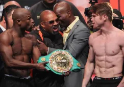 Mayweather y Canelo previo a su pelea en 2013