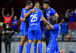 Los jugadores de Cruz Azul celebrando el gol