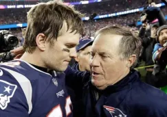 Tom Brady junto a Bill Belichick