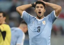 Luis Suárez en un partido de la Selección Uruguaya