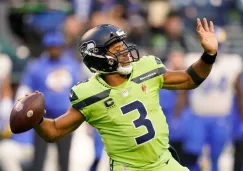 Russell Wilson en el partido contra los Rams