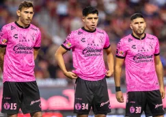 Jugadores de Xolos previo a un duelo en Liga MX 