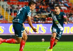 Martínez y Tabó celebrando el gol