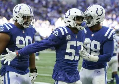 Jugadores de Colts tras una intercepción a Texans