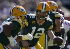 Aaron Rodgers en el partido ante Bears