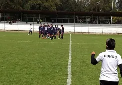 Jugadores de los Búhos durante un partido 