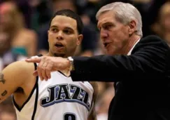 Deron Williams junto al coach Sloan con los Jazz