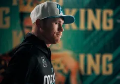 Saúl Canelo Álvarez durante entrevistas en Media Day