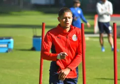 Jesús Godínez durante un entrenamiento con Chivas