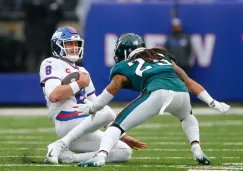 Daniel Jones durante un partido con Giants