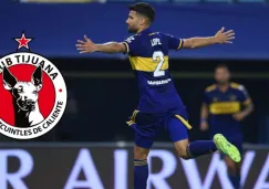 Lisandro López en festejo con Boca Juniors