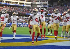 Jugadores de 49ers en festejo