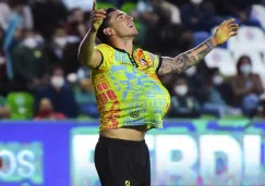 Edgar Zaldívar celebra anotación ante León