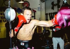 Julio César Chávez Jr. durante entrenamiento