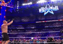 Brock Lesnar tras ganar el Royal Rumble