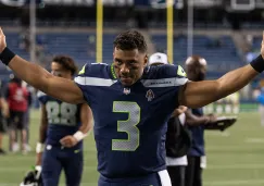 Russell Wilson en un partido con Seattle