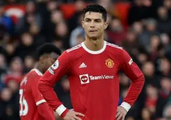 Cristiano Ronaldo en un juego del Manchester United