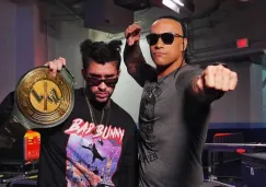 Bad Bunny y Damian Priest en el Wrestlemania 37