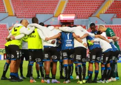 Jugadores de Gallos previo a un partido