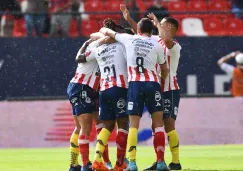 Jugadores del San Luis celebrando un gol