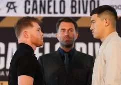 Canelo y Bivol cuando anunciaron su pelea 