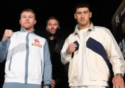 Canelo y Bivol previo a su pelea de este sábado