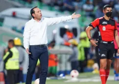 Eduardo Fentanes durante un partido con Santos