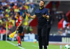 Larcamón durante la Vuelta de los Cuartos de Final en el Azteca