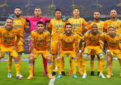 Jugadores de Tigres previo a jugar la Semifinal ante Atlas