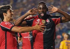 Julián Quiñones celebrando anotación ante Tigres en la Semifinal