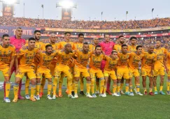 Jugadores de Tigres previo a jugar la Semifinal de Vuelta ante Atlas 