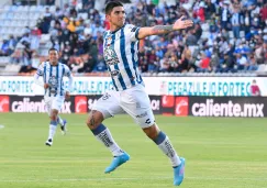 Víctor 'Pocho' Guzmán en acción con Pachuca