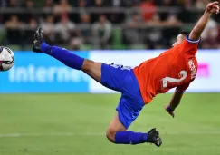 Nicolás Díaz jugando con la Selección de Chile