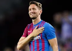 Luuk de Jong en un partido del Barcelona