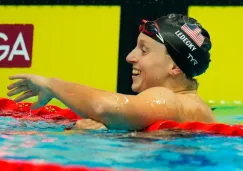 Katie Ledecky en festejo