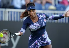 Serena Williams celebrando durante su partido de tenis de dobles de Cuartos de Final 