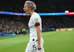 Megan Rapinoe celebrando un gol con Estados Unidos