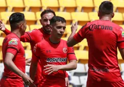 Toluca celebrando su victoria vs Puebla