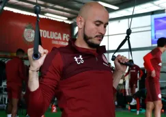 Cocoliso González entrenando con Toluca