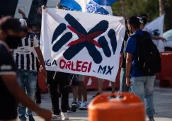 Afición de Rayados protestó en el Gigante de Acero