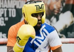 Floyd Mayweather durante entrenamiento