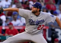 Clayton Kershaw en un partido de los Dodgers