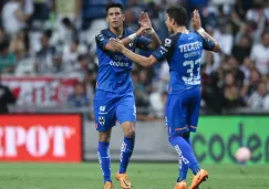 Maxi Meza en festejo con Monterrey