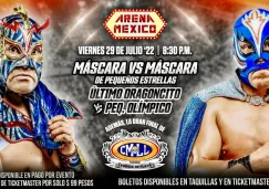 CMLL: Pequeño Olímpico y Último Dragoncito se jugarán la máscara este viernes