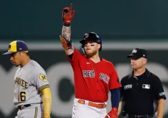 Alex Verdugo: Mexicano impulsó su carrera 52 del año en victoria de Boston ante Milwaukee