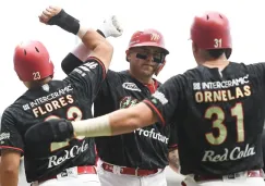 Jugadores de Diablos Rojos en festejo