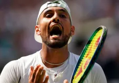 Nick Kyrgios, se lamenta tras acción