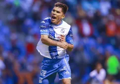 Martín Barragán en festejo de gol